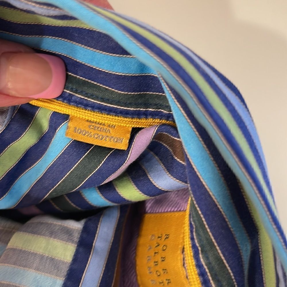 Robert Talbot Carmel button down cotton shirt. Li… - image 6